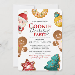 Convite Festa de Decoração de Biscoitos de Natal com Ginge
