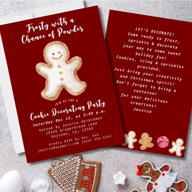 Convite Festa de Decoração de Biscoitos de Natal - Confeit (Criador carregado)