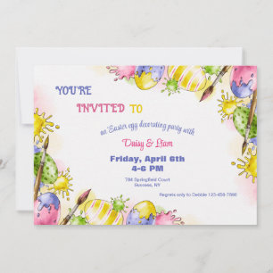 Convite Festa de Decoração de Ovos de Páscoa