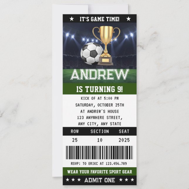 Convite Festa de Decorações de Aniversário de Bilhete Pess (Frente)