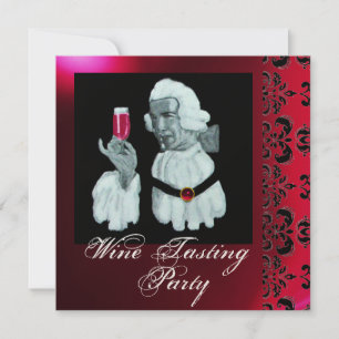 Convite FESTA DE DEGUSTAÇÃO DE VINHOS SOMMELIER Damask, Ch