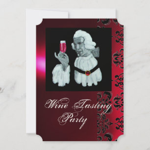 Convite FESTA DE DEGUSTAÇÃO DE VINHOS SOMMELIER Damask, Ch