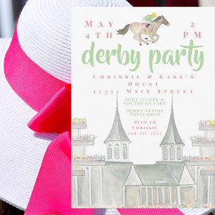 Convite Festa de Derby em Aquarela Edifício Icônico 