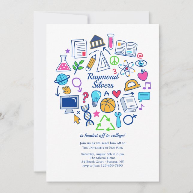 Convite Festa de Despedida da Faculdade (Frente)