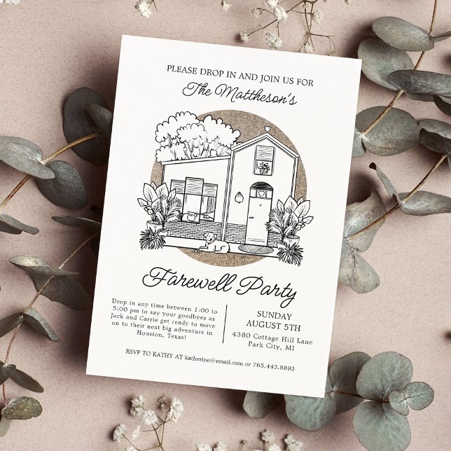 Convite Festa de Despedida de Entrada Aberta (Criador carregado)