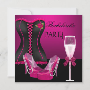 Convite Festa de Despedida de Solteira Cinto Corset Sapato