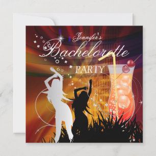 Convite Festa de Despedida de Solteira Cocktail Preto Dour