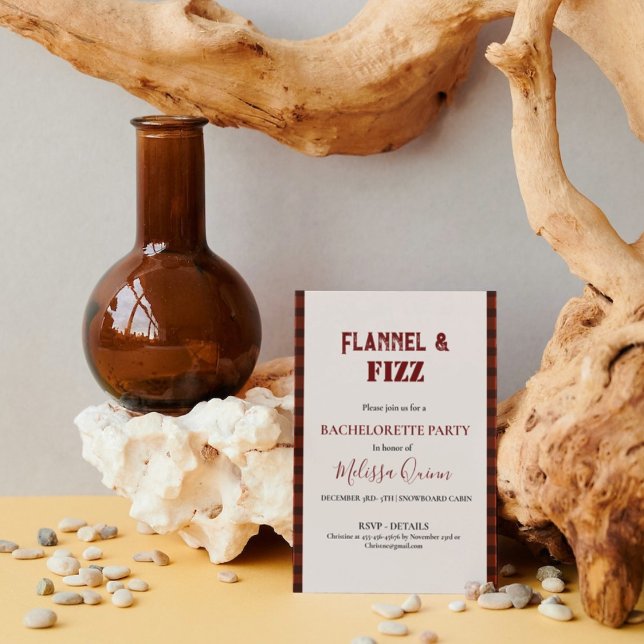 Convite Festa de despedida de solteira de inverno Flannel  (Criador carregado)