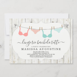 Convite Festa de Despedida de Solteira de Lingerie - Varal