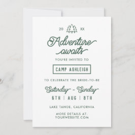 Convite Festa de Despedida de Solteira no Acampamento Aven