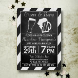 Convite Festa de Despedida de Solteiro Cheers & Beers Quad<br><div class="desc">Convites de Festa de Despedida de Solteiro Cheers & Beers Quadro-Negro.</div>