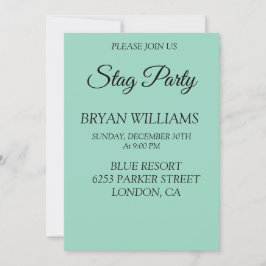 Convite Festa de Despedida de Solteiro Clássica