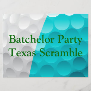 Convite Festa de despedida de solteiro de golfista golfe c