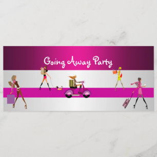 Convite Festa de Despedida Meninas Bicicleta Bagag