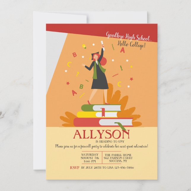 Convite Festa de despedida rumo à faculdade (Frente)