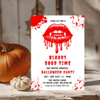 Festa de Dia das Bruxas com Lábios de Vampiro Derr
