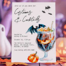 Festa de Dia das Bruxas de Fatos e Cocktails