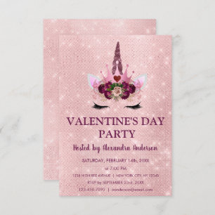 Convite Festa de Dia de os namorados Cor-de-rosa-claro