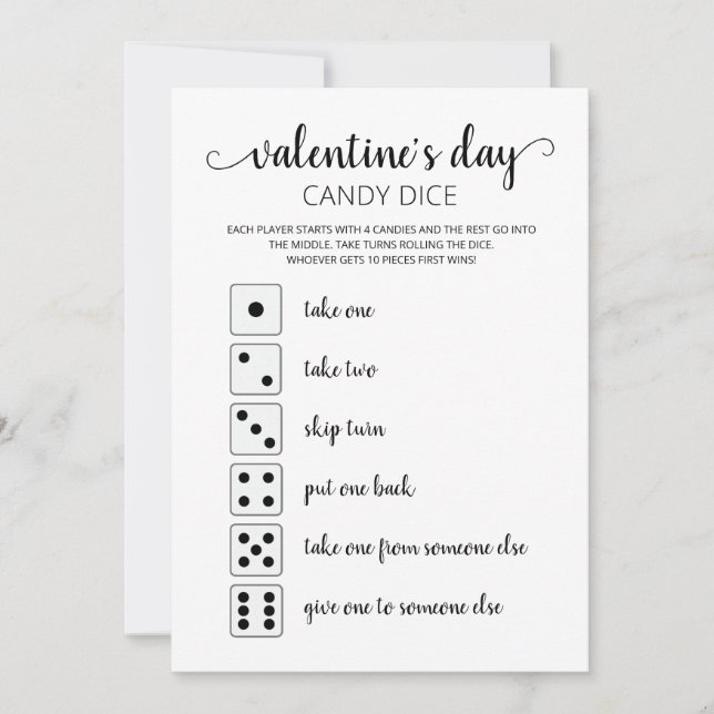 Convite Festa de Dia de os namorados de jogo Editável Cand (Frente)