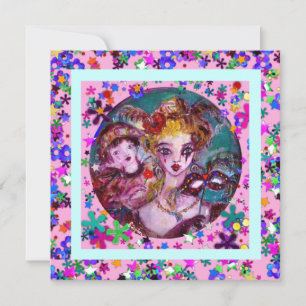 CONVITE FESTA DE DIA DOS NAMORADOS COM MÁSCARAS VENEZIANAS