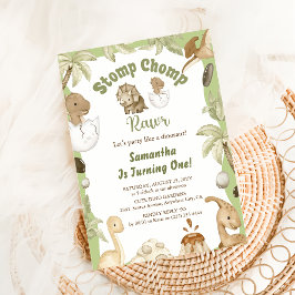 Convite Festa de Dino de Aniversário do Menino Dinossauro 