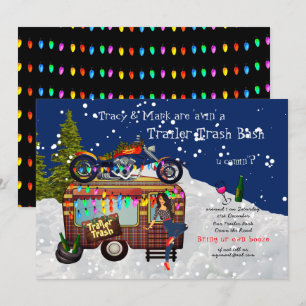 Convite Festa de Diversão de Trilha Branca de Natal