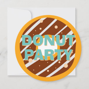 Convite Festa de Donut Gênero Neutro Qualquer Idade Aniver