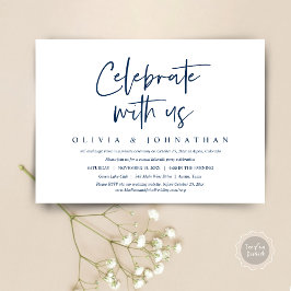 Convite Festa de Elopement de Casamento Casual, Celebre co