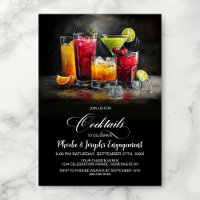 Festa de Engajamento de Coquetéis Coloridos
