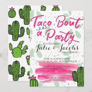 Convite Festa de Engajamento Taco Bout A Party