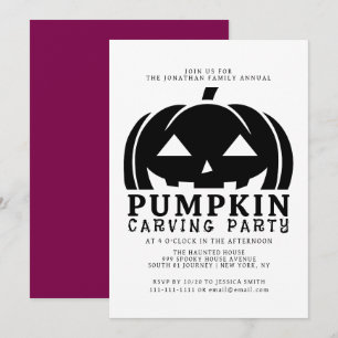 Convite Festa de entalhe de Jack O Lantern de Halloween As
