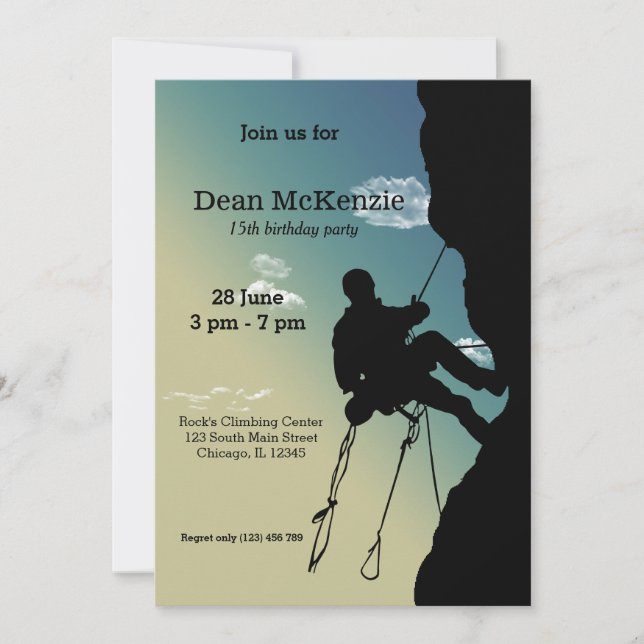 Convite Festa de Escalas de Rock (Frente)