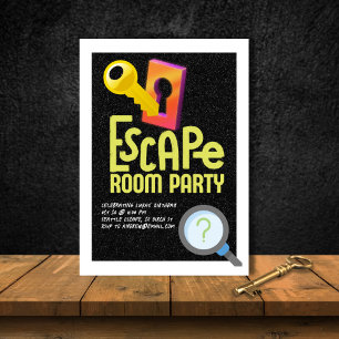 Convite Festa de Escape Room