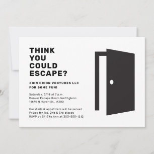 Convite Festa de Escape Room