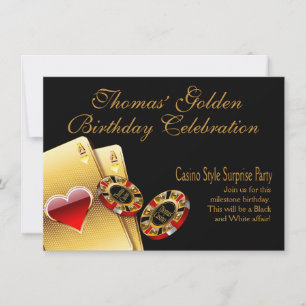 Convite Festa de Estilo de Casino PEÇA-ME PARA COLOCAR NOM