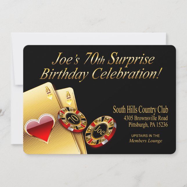 Convite Festa de Estilo de Cassino PEÇA-ME PARA COLOCAR NO (Frente)