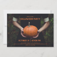 Festa de fantasia de Halloween. Abóbora. Teias pre