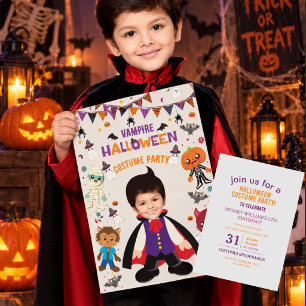Convite Festa de Fantasia de Halloween Personalizada para
