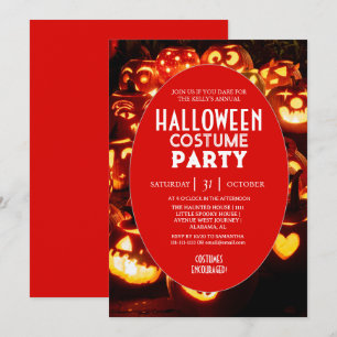 Convite Festa de Fantasia de Halloween Pumpkin Glow