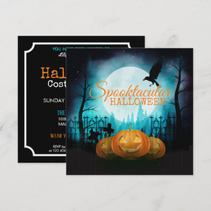 Convite Festa de fantasia de Spooktacular Halloween   Conv