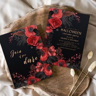 Convite Festa de fantasia do Dia das Bruxas de Adultos Gót