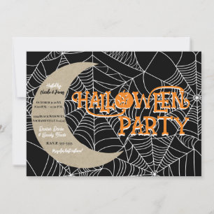 Convite Festa de Fantasias de Halloween da Lua Crescente T