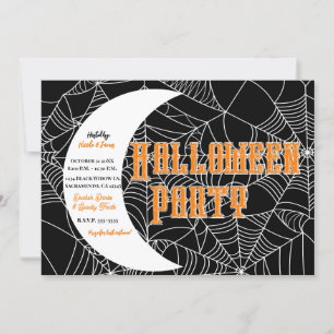 Convite Festa de Fantasias de Halloween da Lua Crescente T