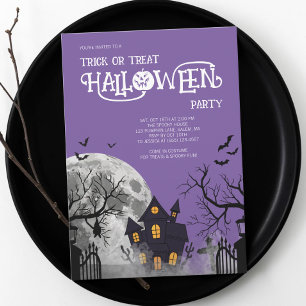 Convite Festa de Fantasias de Halloween do Doce ou Travess