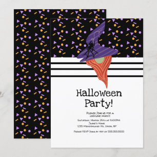Convite Festa de Fantasias de Halloween Gnome Doodles Conf