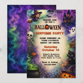 Convite Festa de Fantasias de Halloween para Crianças Assu