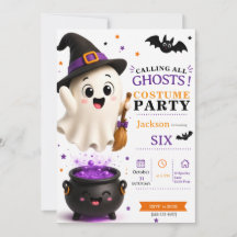 Festa de Fantasmas - Aniversário de Halloween Fofo