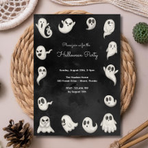 Festa de fantasmas assustadores do Halloween
