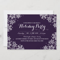 Festa de Fenda de Neve Púrpura e Branca convidada