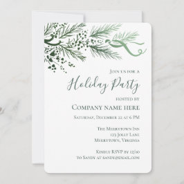 Convite Festa de Feriado Comercial de Pinus Desenhado na M